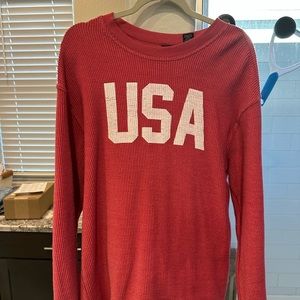 Ribbed USA sweatshirt from Pink Lily size XL